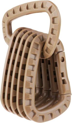 Acdsgd-6pcs Mousqueton Boucle Pour Sac À Dos Multifonction Camping Accessoire Bouteille - Kaki, 8.5x5.6cm