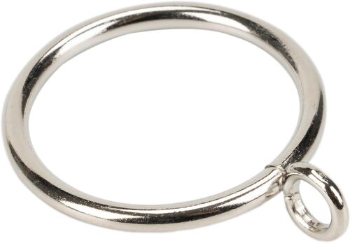 Lot de 24 anneaux de rideaux en métal avec ?illet pour tringle à rideaux-Diamètre intérieur : 25 mm-Argenté.[W89]