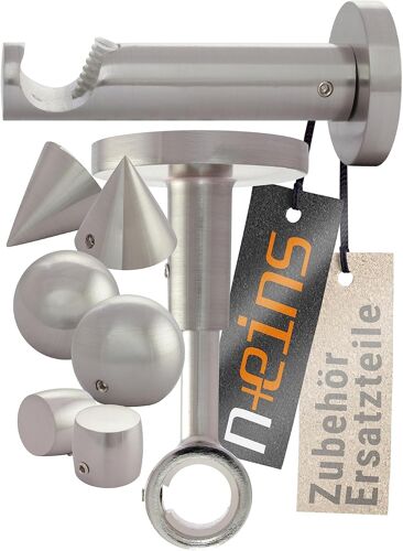 Accessoires De Rechange Pour Tringles À Rideaux Télescopiques 1602.2334,1 Jeu (2 Pièces)-Embouts Cônes Chromés