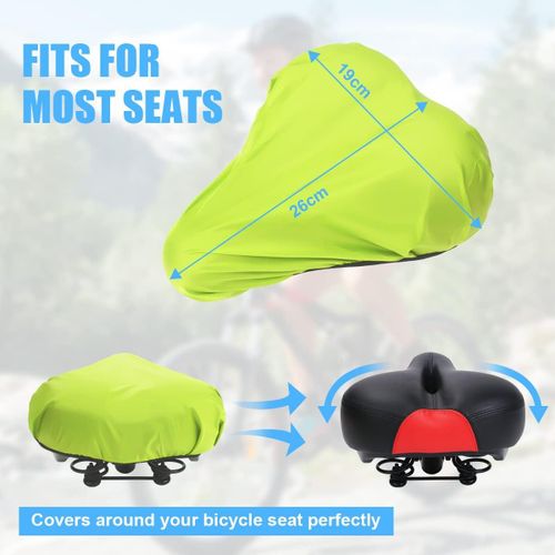 Subzonal-Lot De 2 Imperméable Housse De Selle De Vélo Et Casques De Vélo Étanche, Étanche Housse Anti-Poussière Housse De Pluie Réfléchissante Pour Casque De Vélo Et Selle De Vélo