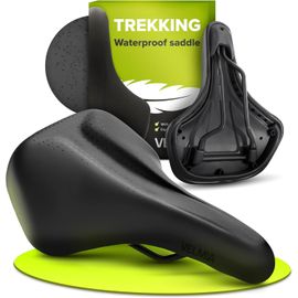 Selle De Vélo 100 % Étanche,Design Ergonomique Et Sans Couture-Selle De Vélo Confortable Pour Homme Et Femme,Idéale Pour Les Vélos Électriques,Le Trekking Et La Ville Ainsi Que Les Vtt,.[E103]