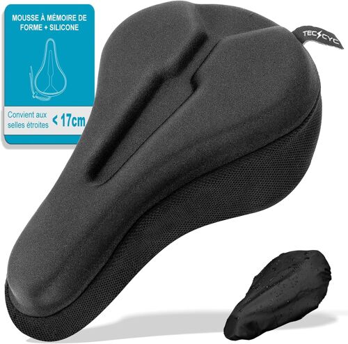 Housse Selle Vélo Avec Coussin De Siège De Vélo En Mousse À Mémoire De Forme Double Couche,Coussin De Siège De Vélo Ergonomique Pour Femmes Et Hommes.[E18]