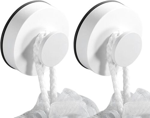 Lot de 2 Crochets à Ventouse,Crochets avec Ventouse,Porte-Serviettes,Ventouses pour Salle de Bain,Crochets s sans Perçage,Crochets Magiques étanches,Capacité de Charge 3 kg