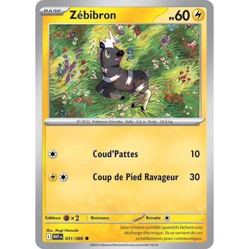 Carte Pokémon - Zébibron - 031/086 - Ev10,5 Flamme Blanche