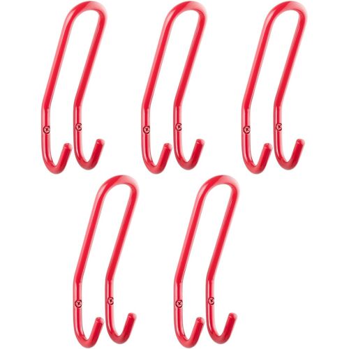 5 pièces crochet portemanteau FARA 192 x 51 mm acier rouge crochet portemanteau mural crochet porte-veste accrochable