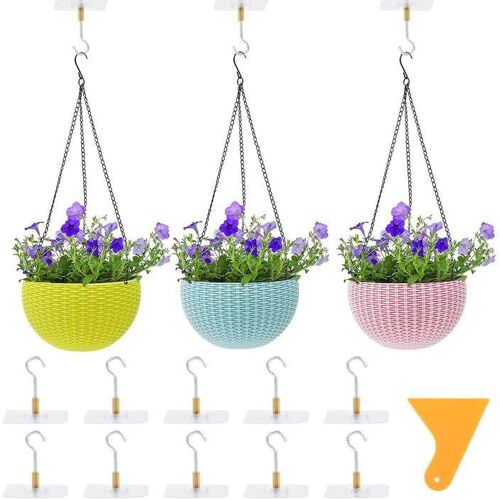 10 Pièces Crochet Mural Adhesif,Sans Percer,Transparent Crochet Autocollant Rotatifs à 360° Pour Chambre à Coucher,Cuisine,Salle de Bain Avec Grattoir