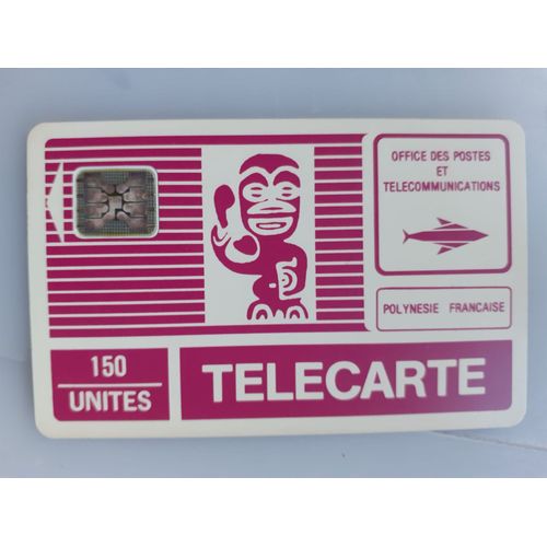 Télécarte Polynésie Française "Tiki Fucshia" 150 Unités Phonecote Pf2b