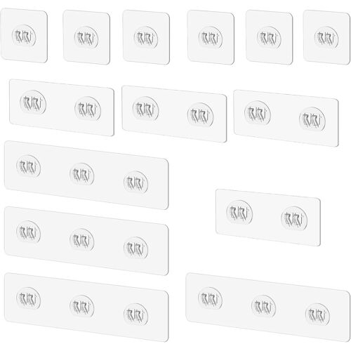 Lot de 14 crochets adhésifs pour étagère de douche sans perçage-Crochets muraux étanches pour étagère de douche,panier,porte-savon