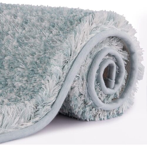 Tapis de Bain Antidérapant à Poils Longs en Microfibre,Tapis de Sol Lavable en Machine avec Microfibre Douces Absorbant l'eau pour la Baignoire,la Douche et la Salle de Bain.[F14]