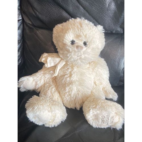 Peluche Mon Premier Ours Blanc Noeud Bukowski 28 cm