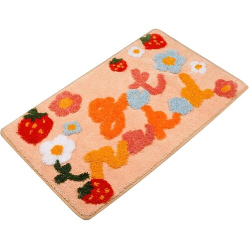 Tapis de bain multicolore-Antidérapant-Lavable-Amusant-En microfibre douce-Absorbant-Couleur B,50 x 80 cm