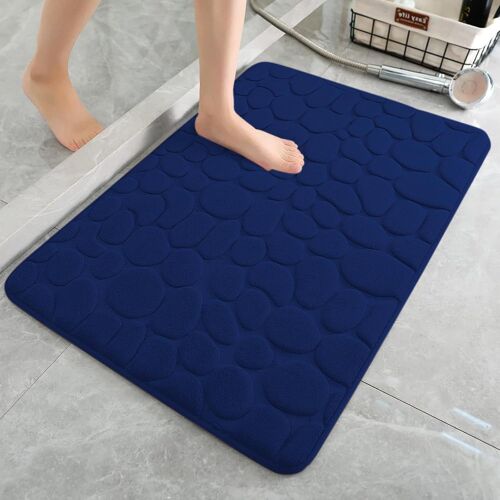 Tapis de Bain Absorbant,Tapis de Bain Antidérapant 40 x 60 cm,Bath Mat,Moelleux en Microfibre,Absorbant l'eau,Lavable en Machine,Anti Odeur,pour la Salle de Bains,Douche