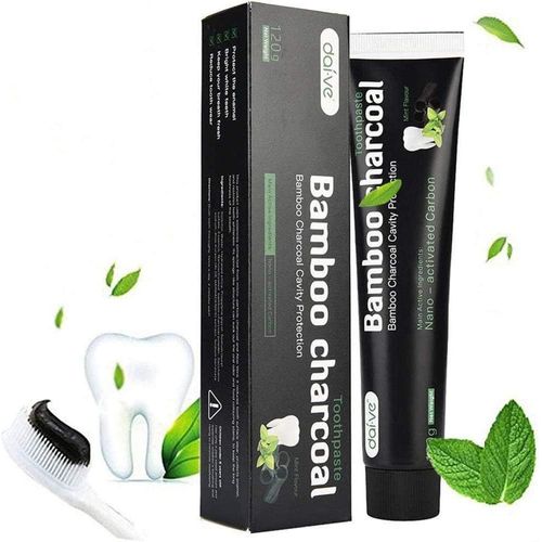 Kalanka-Blanchiment Des Dentsactivated Dents De Carbone Dentifrice Blanchissant, Dents En Poudre Charbon Actif Antibactérien Naturel Blanchissant, Dentifrice Charbon De Bambou Noir Blanc