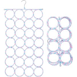 Cintre Écharpe avec 28 Trous Porte-Écharpes Pliable Cintre de Rangement Foulard Léger Porte-Cravates Organiseur de Garde-Robe Cintre pour Foulards,châles,Cravates,Ceinture,Couleur Aléatoire