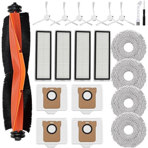 Senior-Accessoires De Rechange Pour Xiaomi X20+, X10+, X20 Plus Robot Aspirateur Per Dreame L10S Ultra, L10 Ultra, 1 ,4 Filtres,4 Serpillières,4 Sacs À Poussière,6 S Latérales,21 Pièces[L59]