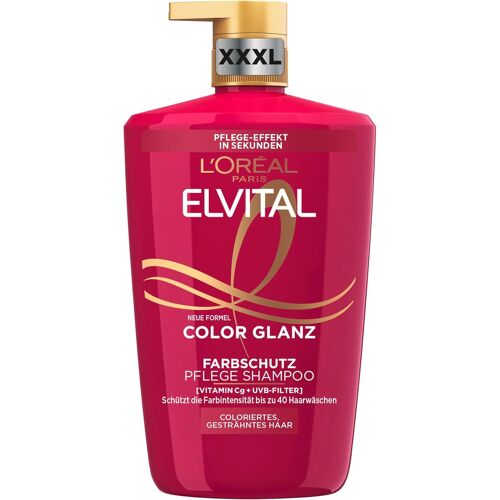 Elvital Shampoing Xxxl Pour Cheveux Color¿¿S, Teints Ou M¿¿Ch¿¿S, ¿¿ L'extrait De Pivoine Et Filtre Uva/Uvb, 1 X 1000 Ml 