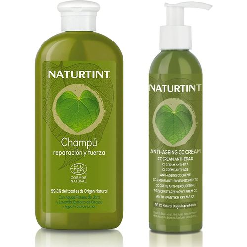 | Shampooing Réparateur + Cc Crème Anti-Âge | + 95% D'ingrédients Naturels | 330 Ml + 200 Ml[Z3991] 