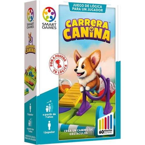 Chenquansarl-Smart Games - Course De Chien | Puzzle Pour Enfants 60 Défis | Jeux Pour Enfants À 1 Joueur | Jeux De Voyage Pour Garçons Et Filles De 7 Ans Ou Plus