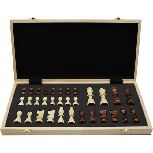 Echecs En Bois Pliant Jeux Traditionnels Rangement Portable Echiquier International Pour Enfants Et Adultes Voyage En Plein Air À L'école 30x30cm