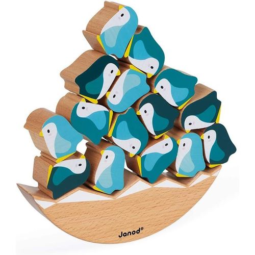 Hamiltion-Basculo Manchots En Bois-Jouet D'eveil-Jeu D'adresse-Apprentissage Motricité Fine Et Concentration-Partenariat Wwf-Certifié Fsc-Dès 2 Ans, J08602