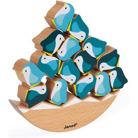 Hamiltion-Basculo Manchots En Bois-Jouet D'eveil-Jeu D'adresse-Apprentissage Motricité Fine Et Concentration-Partenariat Wwf-Certifié Fsc-Dès 2 Ans, J08602