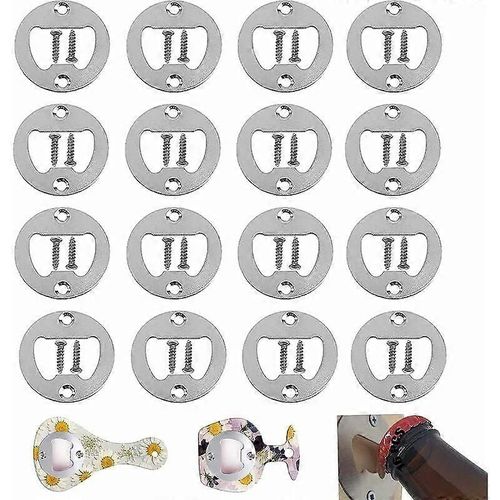 Lot De 16 Décapsuleurs À Faire Soi-Même, Petit Ouvre-Bouteille À Bière, Avec Vis, Avec 32 Vis, Pour Ouvrir Les Bouteilles De Bière Et De Jus