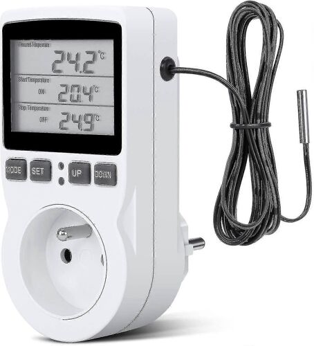 Contrôleur De Température Numérique Ays, Prise Thermostat De Chauffage Et De Refroidissement, Contrôleur De Température Lcd, 230 V Pour Serre Et Ferme