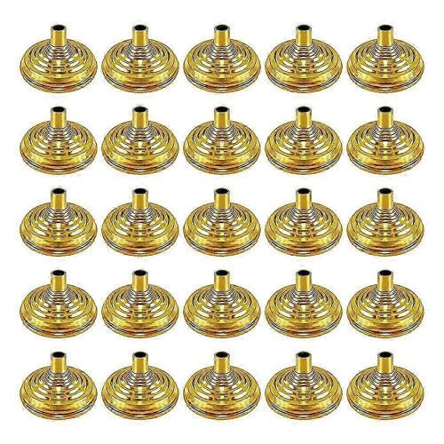 25pcs Gold Mini Table Flag Stand Bases Pour Restaurants,Fêtes,Conférences