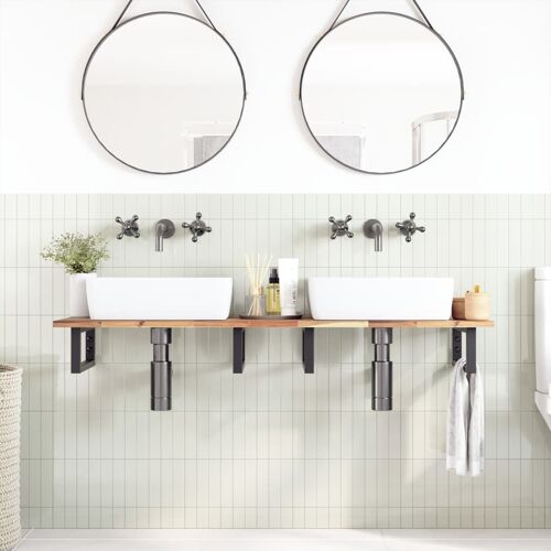 Vidaxl Dessus De Meuble De Salle De Bain Non Traité Bois D'acacia
