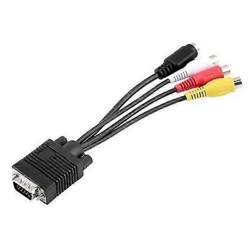 Adaptateur de câble universel VGA vers vidéo TV Out S-Video AV et 3 convertisseurs RCA femelles
