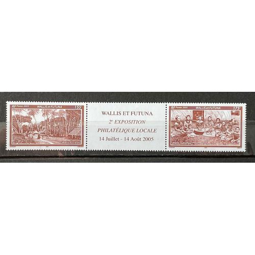 Lot De 2 Timbres Neufs** Attenant Avec Vignette Centrale Wallis Et Futuna 2006 Y&T N° 660 / 661