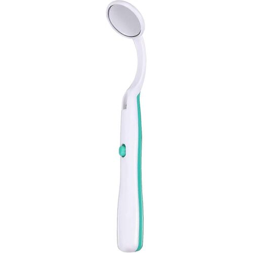 Miroir Dentaire Avec Lumière Led, Antibuée, Pour Examen Dentaire, Angle Incurvé, Outil De Soins Bucco-Dentaires (Vert)