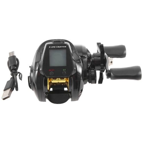 Samolla Electronic Baitcasting Moulinet De Pêche Led Ecran Noir Droite