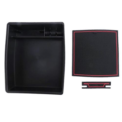 Boîte De Rangement Pour Accoudoir De Voiture Pour Toyota Tacoma 2024,Noir Et Rouge