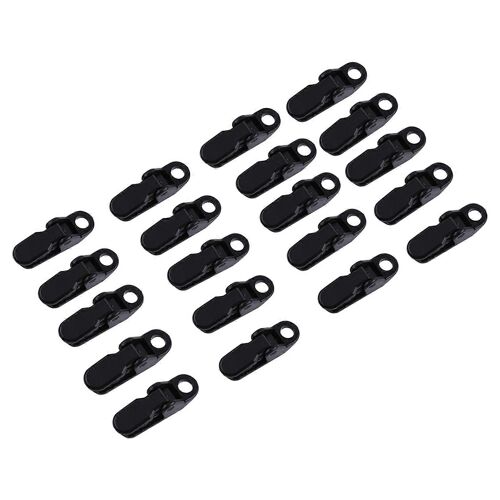 Clips Tente Camping - Lot 20-25 Pièces Noirs - Extérieur Pratique