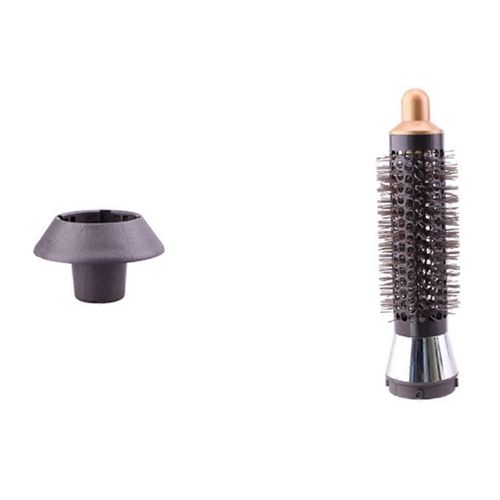 Peigne cylindrique de 20 mm pour sèche-cheveux,bonnet coupe-vent doré