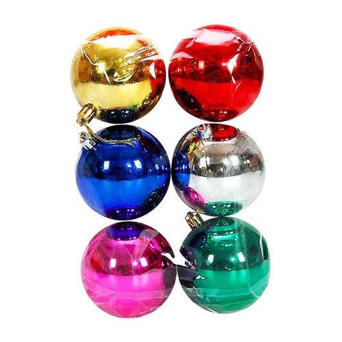 8cm 6Pcs Boule de Noël Légère Arbre de Noël Décoratif,Multicolore