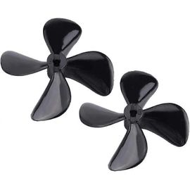 Hélice RC Boat 4 pales,2 pièces Pro & Reverse Propeller Hélice en plastique 4 pales à immersion complète