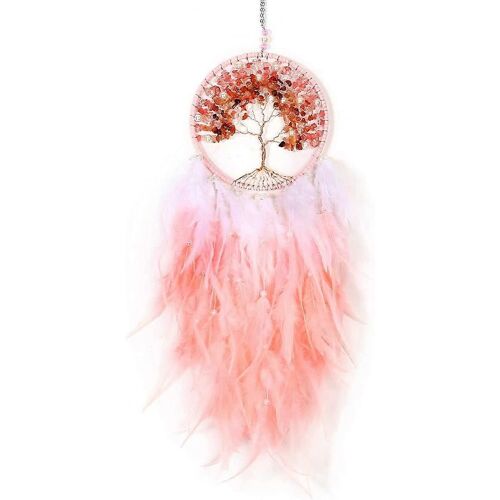 Arbre De Vie Dream Catcher,Capteur De Rêves,Grande Plume Faite À La Main Mobile Tenture Murale Decor