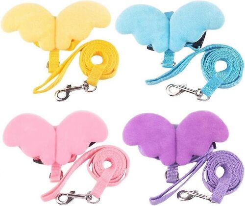 Fournitures Pour Animaux De Compagnie,Laisse Pour Animaux De Compagnie,Harnais Pour Chat 4 Pièces,Harnais Et Laisse Pour Animaux De Compagnie,Sangle De Poitrine D'ange De Chien,Détachement