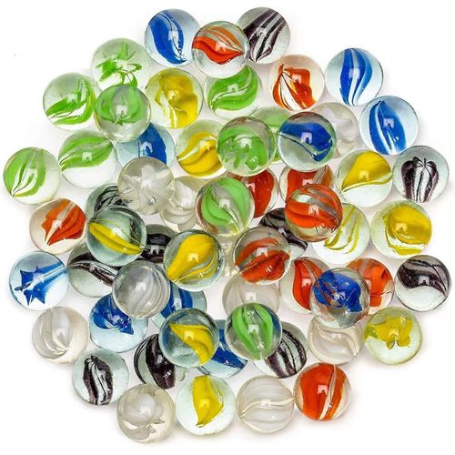 100 pièces traditionnelles assorties colorées classiques rétro billes de verre billes oeil de chat jouets de jeu classiques