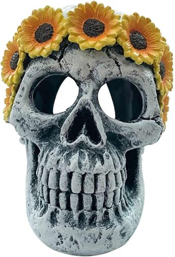 Crâne déco,crâne humain gothique d'Halloween,modèle de crâne humain,figurine de crâne avec motifs pour la fête