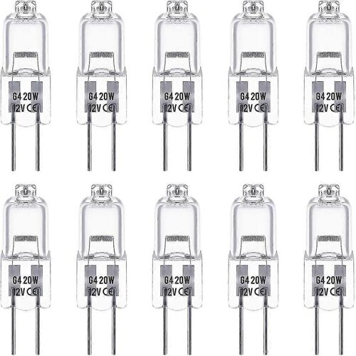 Ampoule Halogène G4,12v 20w Halogène Inférieur En Bas,2800k Blanc Chaud,Dimmable