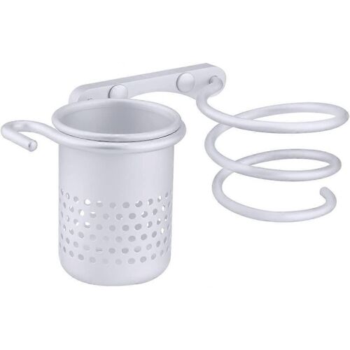 Support de sèche-cheveux Support de sèche-cheveux en aluminium multifonctionnel Support de rangement pour salle de bain