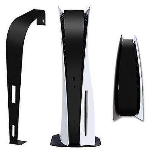 Plaques Ps5 Avec Évent,Plaques Ps5 Camouflage Grises Avec Peau Intermédiaire Ps5 Noire,Abs Dur Antichoc Coque De Remplacement Ps5 Anti-Rayures Plaques De Recouvrement Ps5-P