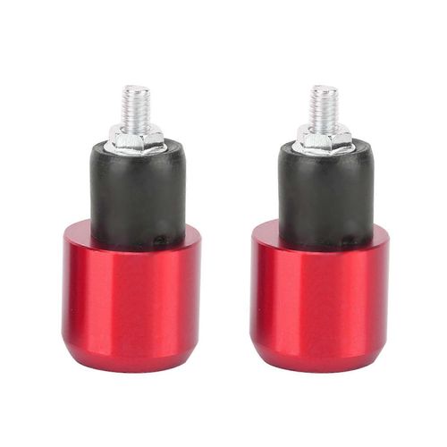 2pcs Universal 18-22 Mm Moto Rond Guidon Fin Poids Poids Balance Plug (Rouge Rose)