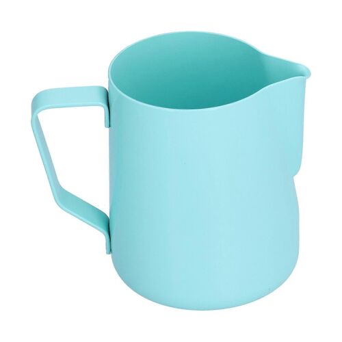 600ml Bouche Pointue Pichet Mousse de Lait En Acier Inoxydable Tasse De Mousseur À Lait Pour HomeBlue