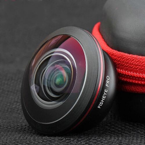 Plein cadre fisheye large macro appareil photo écran objectif de téléphone portable objectif photo stéréoscopique 238 degrés champ d'angle 7,5 mm