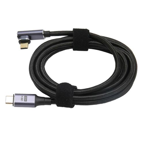 Câble USB C vers USB C Multifonction 8K 60Hz Haute Vitesse 20Gbps 100W Charge Rapide Câble de données magnétique USB 4.0 78.7in Medium Elbow