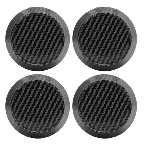 4 Pcs 60mm Enjoliveurs De Moyeu De Pneu De Style Fibre De Carbone Couverture Universelle Pour Véhicule